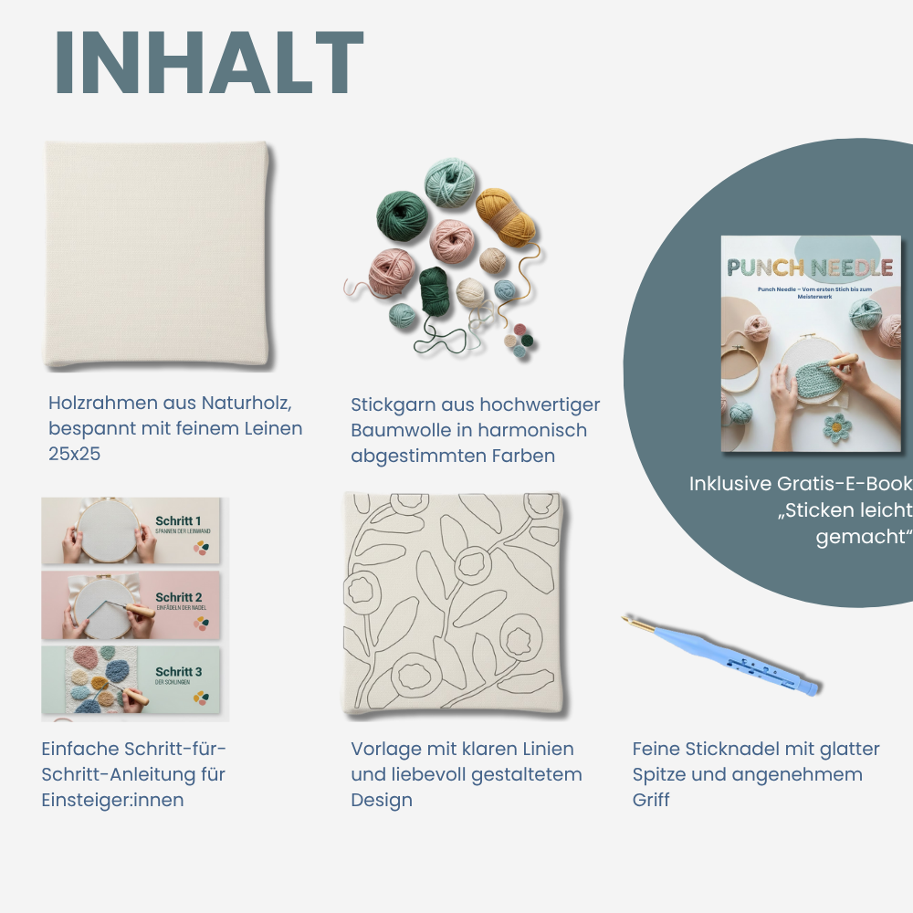 Punch Perfect – create your own textured Art | Punch Needle DIY-Kit